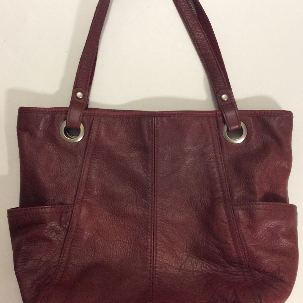 Fossil Leather Burgundy or Plum Purse